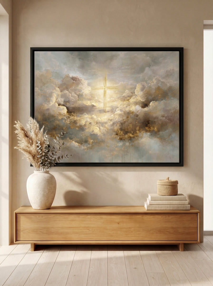 Cross Floating in Sky