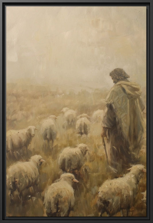 Shepherd Tending Flock
