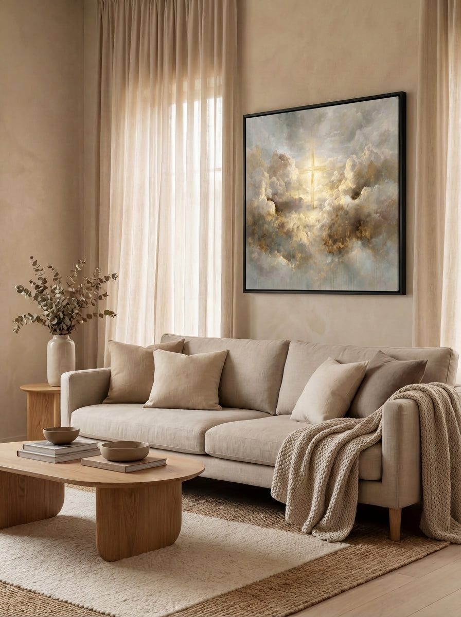 Cross Floating in Sky