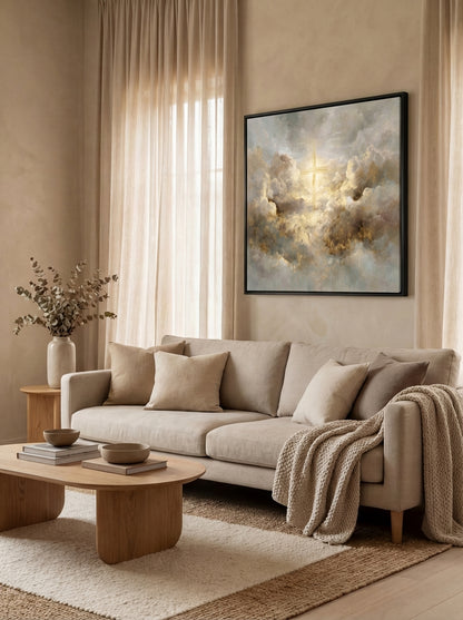 Cross Floating in Sky