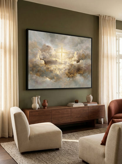 Cross Floating in Sky