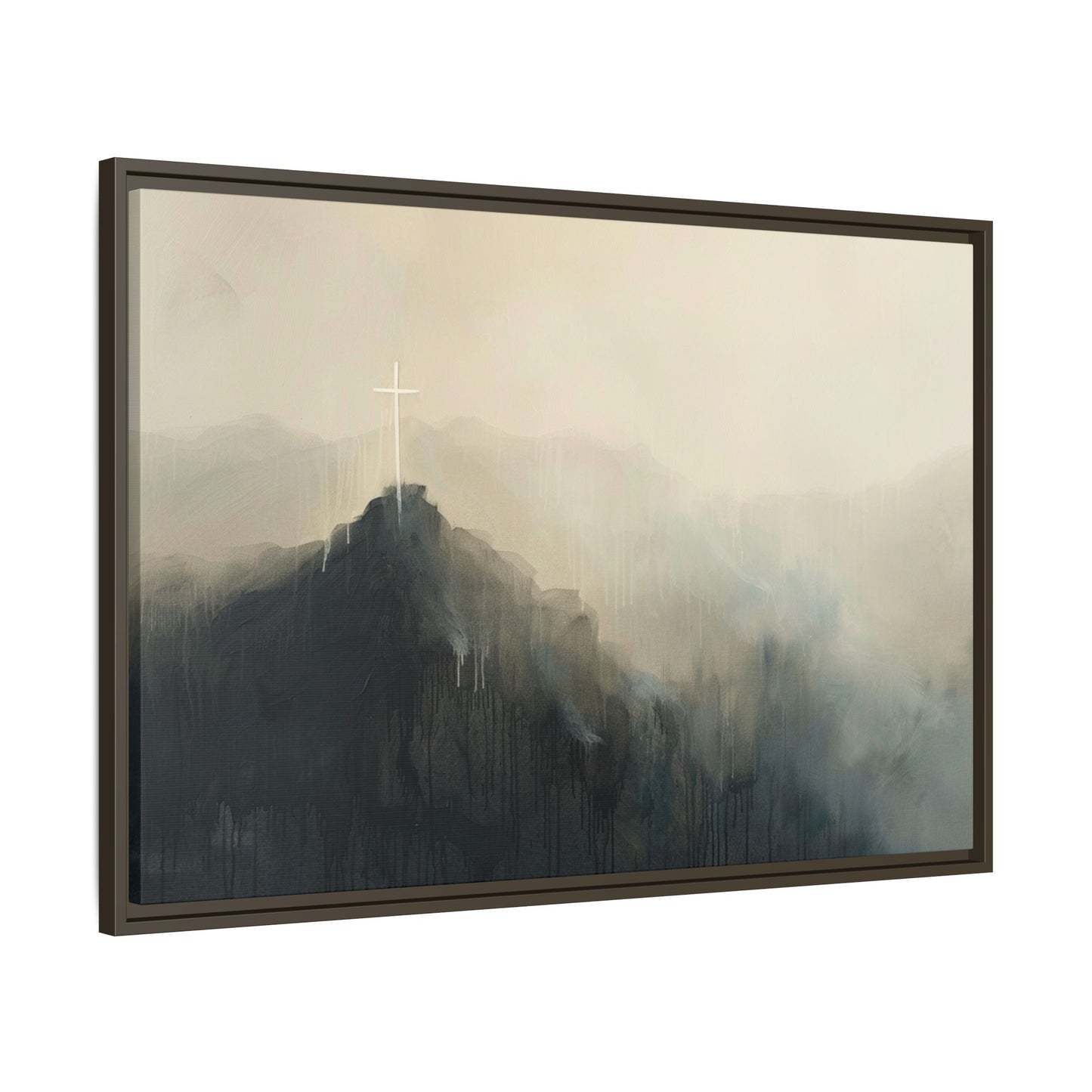 Misty Mountain with Cross