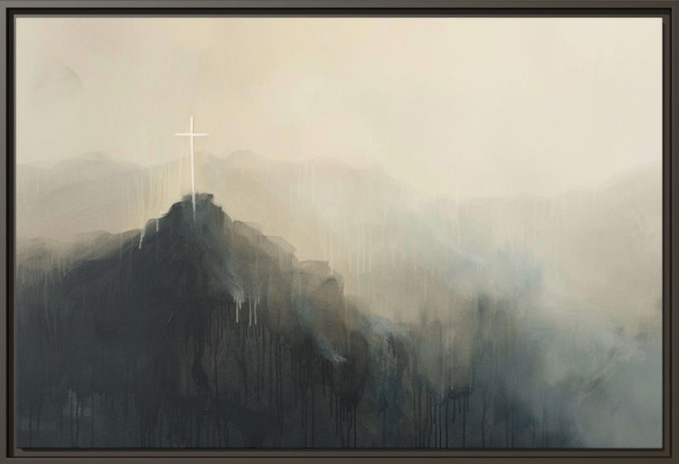Misty Mountain with Cross